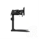 Multibrackets asztali monitorállvány, 3 képernyős rögzítőkar (15–24", VESA 75x75/100x100, dönthető, forgatható, fekete)