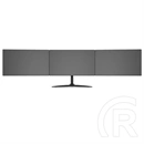 Multibrackets asztali monitorállvány, 3 képernyős rögzítőkar (15–24", VESA 75x75/100x100, dönthető, forgatható, fekete)