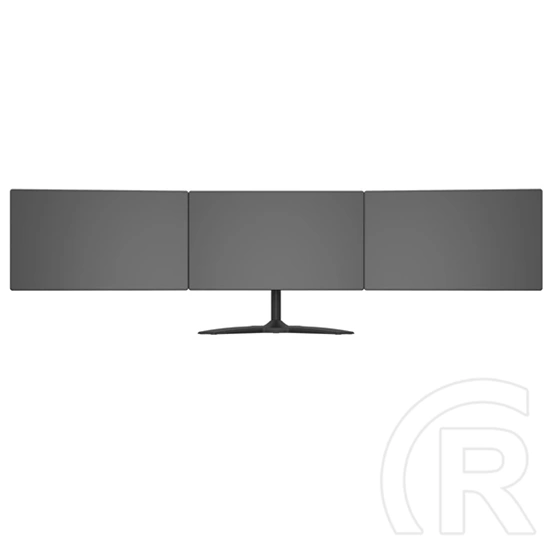 Multibrackets asztali monitorállvány, 3 képernyős rögzítőkar (15–24", VESA 75x75/100x100, dönthető, forgatható, fekete)