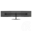 Multibrackets asztali monitorállvány, 3 képernyős rögzítőkar (15–24", VESA 75x75/100x100, dönthető, forgatható, fekete)