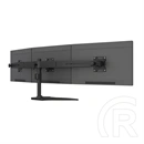 Multibrackets asztali monitorállvány, 3 képernyős rögzítőkar (15–24", VESA 75x75/100x100, dönthető, forgatható, fekete)