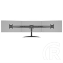 Multibrackets asztali monitorállvány, 3 képernyős rögzítőkar (15–24", VESA 75x75/100x100, dönthető, forgatható, fekete)