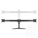 Multibrackets asztali monitorállvány, 3 képernyős rögzítőkar (15–24", VESA 75x75/100x100, dönthető, forgatható, fekete)