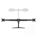 Multibrackets asztali monitorállvány, 3 képernyős rögzítőkar (15–24", VESA 75x75/100x100, dönthető, forgatható, fekete)
