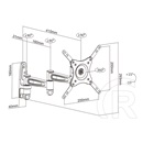 Multibrackets fali konzol M VESA Flexarm 360 III (15-32", VESA 75x75/100x100/200x100/200x200, terhelhetőség 15 kg, dönt