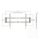 Multibrackets fix fali konzol (40-86", VESA: 200x200, 300x200, 300x300, 400x200, 400x300, 400x400, 600x300, 600x400, 70