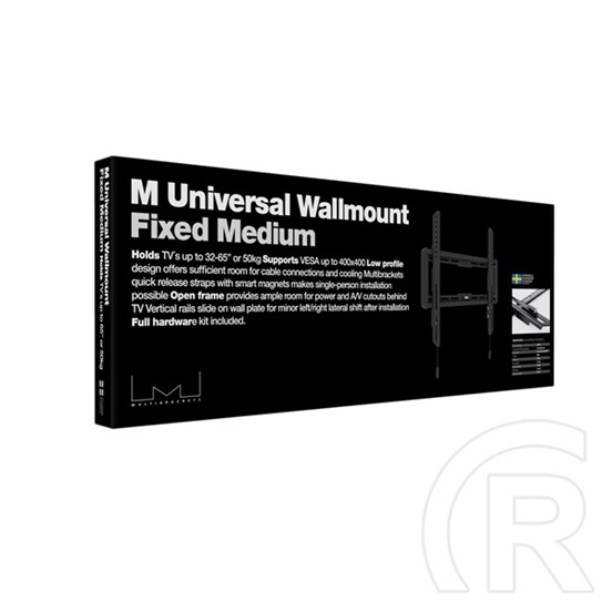 Multibrackets fix falitartó (32-65", max. VESA 400x400 mm, 50 kg, fekete)