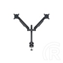 Multibrackets gázrugós 2 karos asztali monitor konzol (15-32", VESA 75x75/100x100, max. 10 kg, fekete)