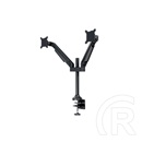 Multibrackets gázrugós 2 karos asztali monitor konzol (15-32", VESA 75x75/100x100, max. 10 kg, fekete)