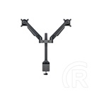 Multibrackets gázrugós 2 karos asztali monitor konzol (15-32", VESA 75x75/100x100, max. 10 kg, fekete)