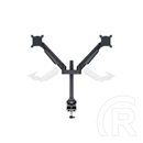 Multibrackets gázrugós 2 karos asztali monitor konzol (15-32", VESA 75x75/100x100, max. 10 kg, fekete)