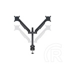 Multibrackets gázrugós 2 karos asztali monitor konzol (15-32", VESA 75x75/100x100, max. 10 kg, fekete)