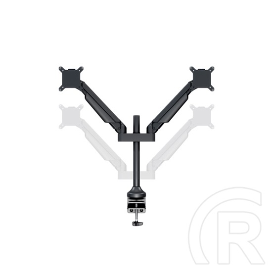 Multibrackets gázrugós 2 karos asztali monitor konzol (15-32", VESA 75x75/100x100, max. 10 kg, fekete)