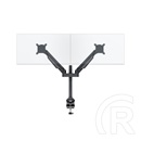 Multibrackets gázrugós 2 karos asztali monitor konzol (15-32", VESA 75x75/100x100, max. 10 kg, fekete)