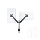 Multibrackets gázrugós 2 karos asztali monitor konzol (15-32", VESA 75x75/100x100, max. 10 kg, fekete)