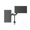 Multibrackets gázrugós 2 karos asztali monitor konzol (15-32", VESA 75x75/100x100, max. 10 kg, fekete)