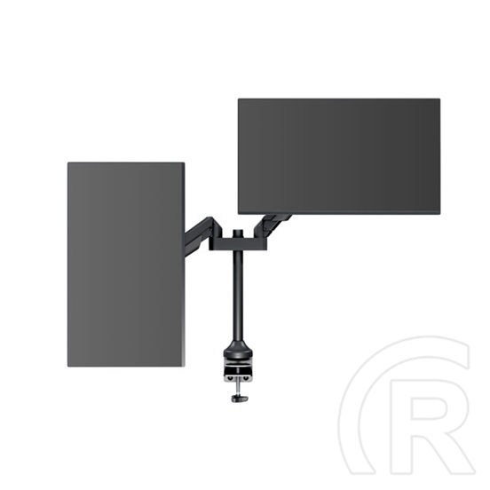 Multibrackets gázrugós 2 karos asztali monitor konzol (15-32", VESA 75x75/100x100, max. 10 kg, fekete)