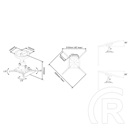 Multibrackets mennyezeti projektor konzol M Universal (állítható 600-1000 mm, max. 20 kg, fehér)