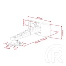 Multibrackets projektor konzol M Projector Mount Short Throw Deluxe (600-1300 mm, max. 25 kg, fehér)