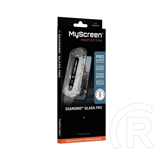 MyScreen Diamond Glass Pro Fit Frame képernyővédő üveg (9h, segédkeret, EasyApp telepítőrendszer, átlátszó)