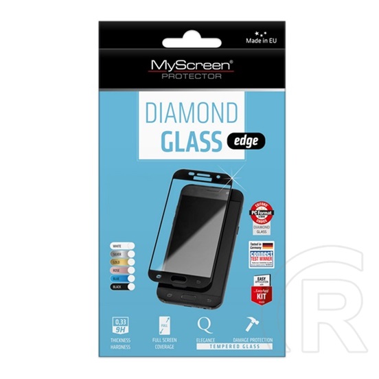 Myscreen Honor 90 5G diamond glass edge képernyővédő üveg (2.5d, íves, karcálló, 0.33 mm, 9h) fekete