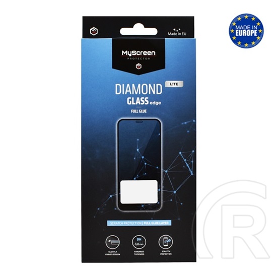 Myscreen Redmi A7 Pro 4G diamond glass lite edge képernyővédő üveg (2.5d, full glue, 0.33mm, 9h) fekete
