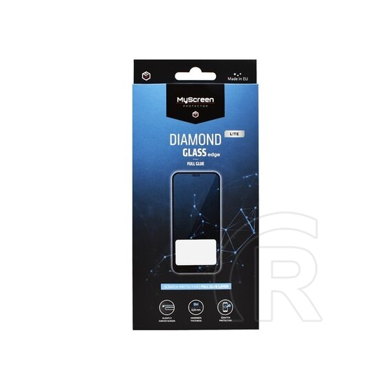 Myscreen Samsung Galaxy S22 Plus 5G (SM-S906) diamond lite képernyővédő üveg (2.5d full glue, íves, karcálló ) fekete
