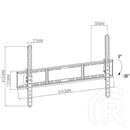 NEDIS TVWM1151BK fali TV/monitor tartó konzol (37"-70", dönthető, max. 35 kg, billenés 20°, VESA 100x100-600x400, fekete