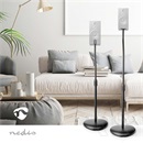 NEDIS állítható hangszóró állvány (104 cm, max. 4,5 kg, fekete, ABS/acél, 2 db)
