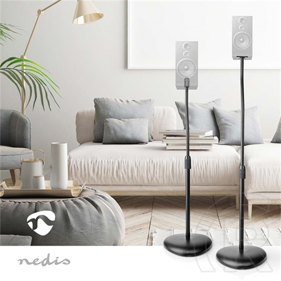 NEDIS állítható hangszóró állvány (104 cm, max. 4,5 kg, fekete, ABS/acél, 2 db)