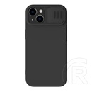 NILLKIN Apple iPhone 14 Plus camshield silky védő (matt, mikrofiber plüss belső, kamera védelem, környezetbarát) fekete