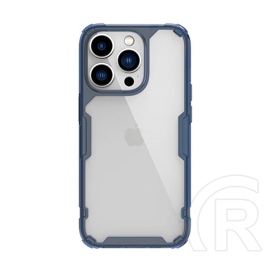 NILLKIN Apple iPhone 14 Pro Max nature pro telefonvédő (szilikon keret, közepesen ütésálló, légpárnás sarok) sötétkék