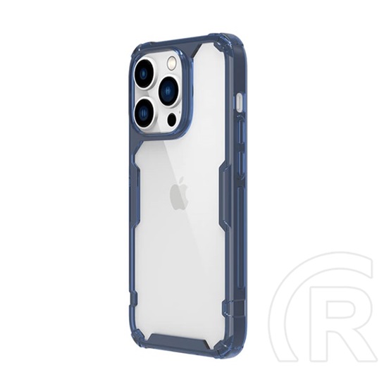 NILLKIN Apple iPhone 14 Pro Max nature pro telefonvédő (szilikon keret, közepesen ütésálló, légpárnás sarok) sötétkék