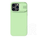 NILLKIN Apple iPhone 14 Pro camshield silky magnetic védő (mágneses, plüss belső, kamera védelem, környezetbarát) zöld