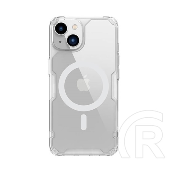 NILLKIN Apple iPhone 14 nature pro magnetic telefonvédő (közepesen ütésálló, légpárnás sarok, magsafe rögzítés) átlátszó