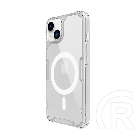 NILLKIN Apple iPhone 14 nature pro magnetic telefonvédő (közepesen ütésálló, légpárnás sarok, magsafe rögzítés) átlátszó