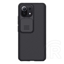 NILLKIN CAMSHIELD műanyag telefonvédő ( Xiaomi 11 Lite 5G NE szilikon keret, közepesen ütésálló, kamera védelem) fekete
