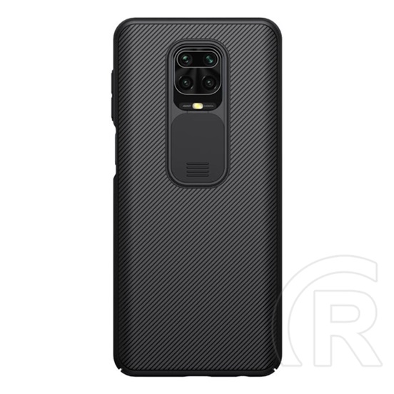 NILLKIN CAMSHIELD műanyag telefonvédő ( Xiaomi Redmi Note 9S szilikon keret, közepesen ütésálló, kamera védelem) fekete