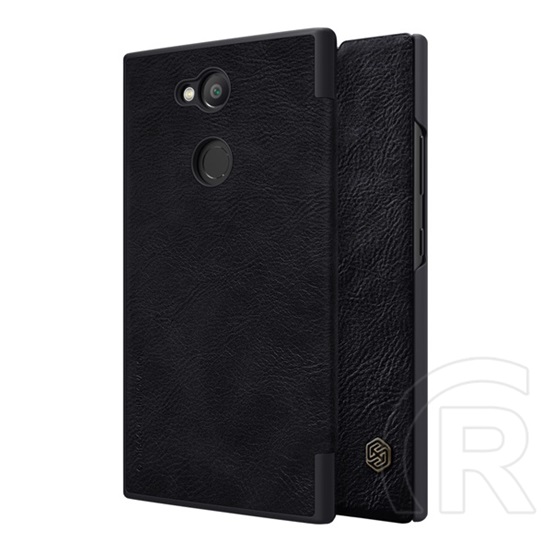 NILLKIN QIN Sony Xperia L2 (H4311) tok álló, bőr hatású (Flip, oldalra nyíló, bankkártya tartó) fekete