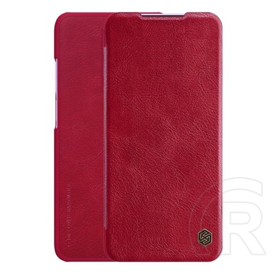 NILLKIN QIN Xiaomi Redmi K30 / K30 5G tok álló, bőr hatású (Flip, oldalra nyíló, bankkártya tartó) piros
