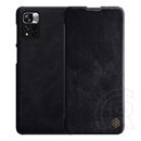 NILLKIN QIN Xiaomi Redmi Note 11 Pro tok álló, bőr hatású (Flip, oldalra nyíló, bankkártya tartó) fekete