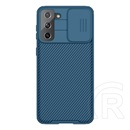 NILLKIN Samsung Galaxy S21 Plus (SM-G996) 5G camshield pro műanyag védő (szilikon keret, kamera védelem) sötétkék