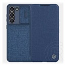 NILLKIN Samsung Galaxy S23 Plus (SM-S916) qin pro tok álló (flip, bankkártya tartó, kamera védelem) sötétkék