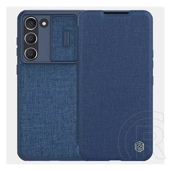 NILLKIN Samsung Galaxy S23 Plus (SM-S916) qin pro tok álló (flip, bankkártya tartó, kamera védelem) sötétkék