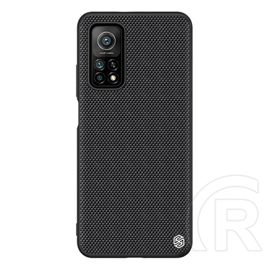 NILLKIN TEXTURED műanyag telefonvédő (érdes felület, közepesen ütésálló, Xiaomi Mi 10T Pro 5G szilikon keret) fekete