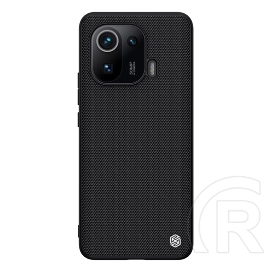 NILLKIN TEXTURED műanyag telefonvédő (érdes felület, közepesen ütésálló, Xiaomi Mi 11 Pro 5G szilikon keret) fekete