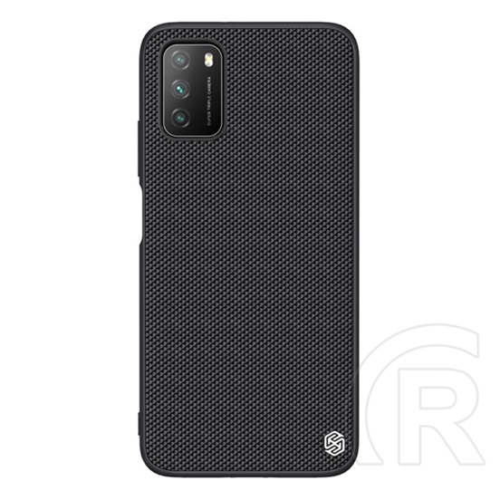 NILLKIN TEXTURED műanyag telefonvédő (érdes felület, közepesen ütésálló, Xiaomi Redmi 9T szilikon keret) fekete