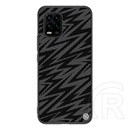 NILLKIN TWINKLE Xiaomi Mi 10 Lite 5G szilikon védő (közepesen ütésálló, műanyag hátlap, környezetbarát, csillogó) fekete
