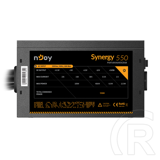 NJOY Synergy tápegység (550 W, 80+ fehér, ATX, aktív PFC)