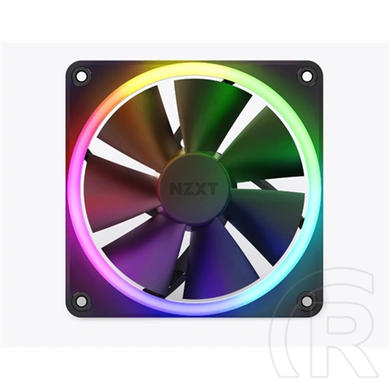NZXT F120 RGB hűtő ventilátor (120 mm, PWM, 500-1800 RPM, FDB, 4-tűs, fekete)